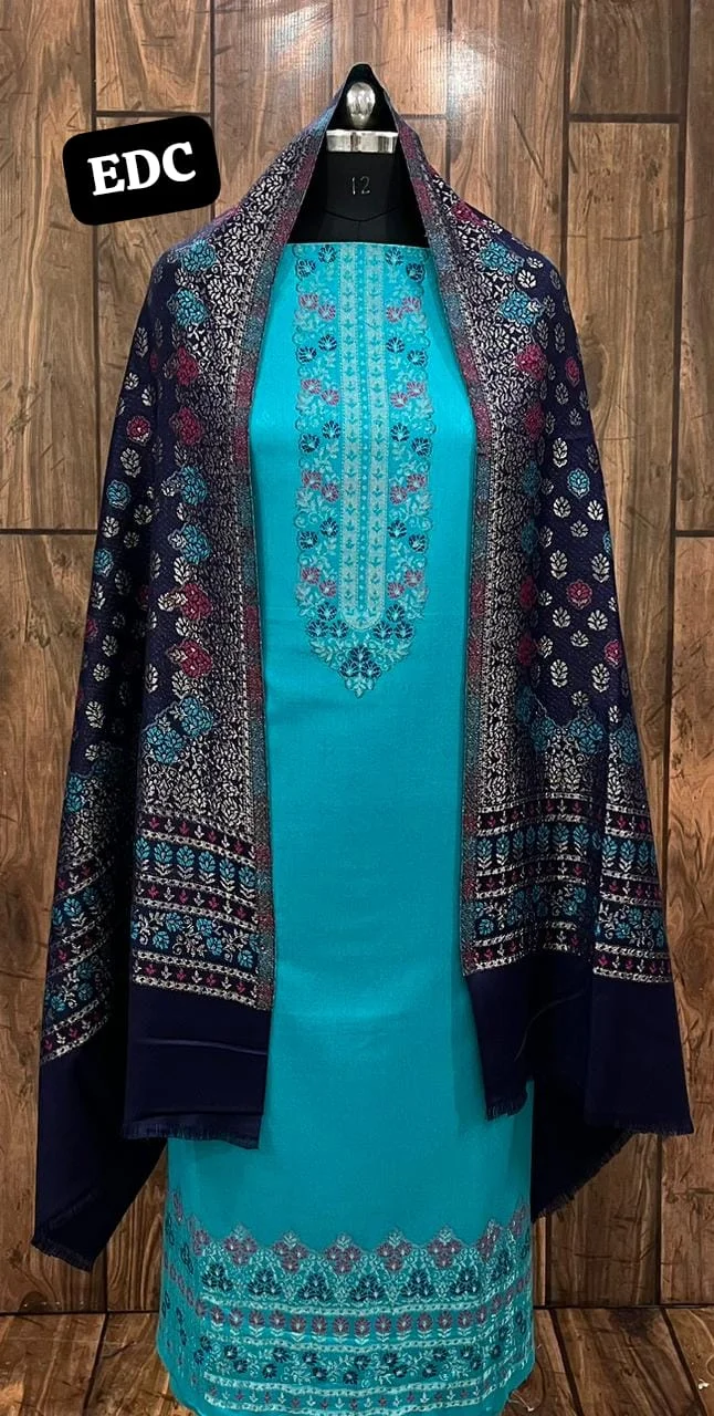 KAARA SUITS RANGREZ PASHMINA DRESS MATERIAL WITH SHAWL DUPATTA SET AT  WHOLESALEYUG | Kurti designs party wear, Dress materials, Kurta designs  women